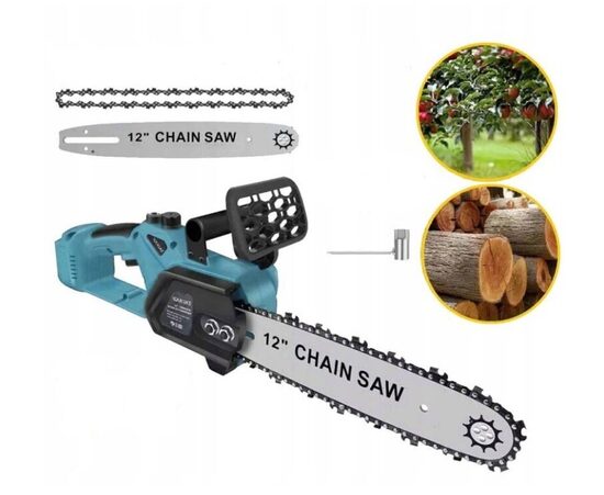 Akumuliatorinis grandininis pjūklas su tepimu 12'' juosta